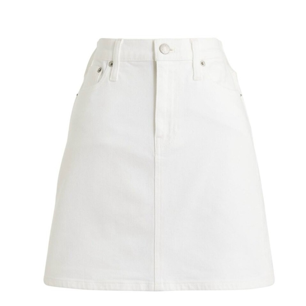 J. Crew Factory White Denim Mini Skirt